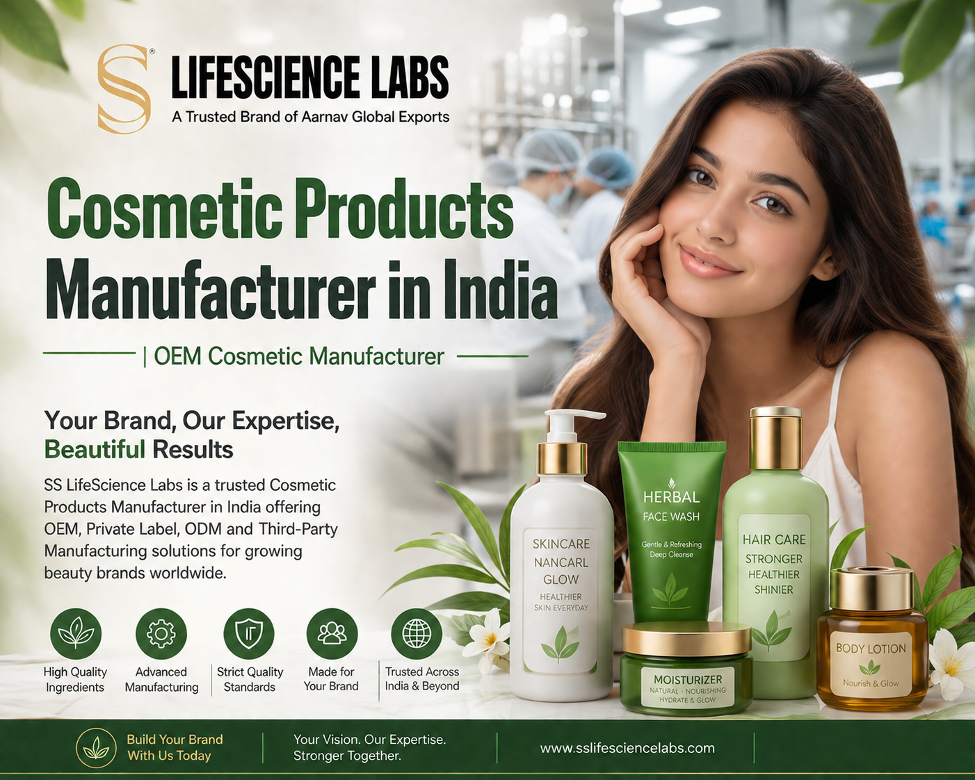 Cosmetic Products Manufacturer in India offering OEM Cosmetic Manufacturer services by SS LifeScience Labs