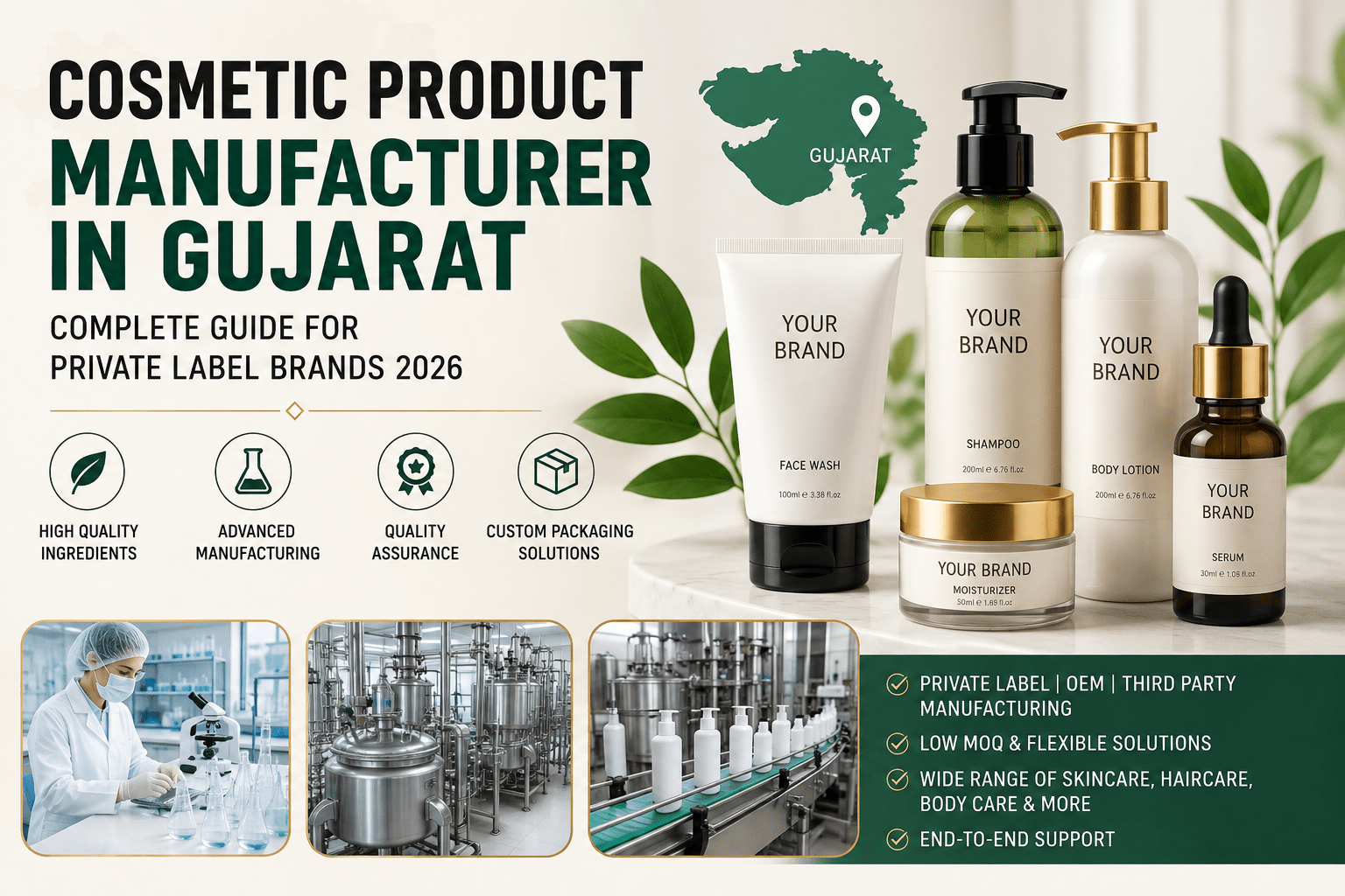 Cosmetic Product Manufacturer in Gujarat – Private Label Guide 2026