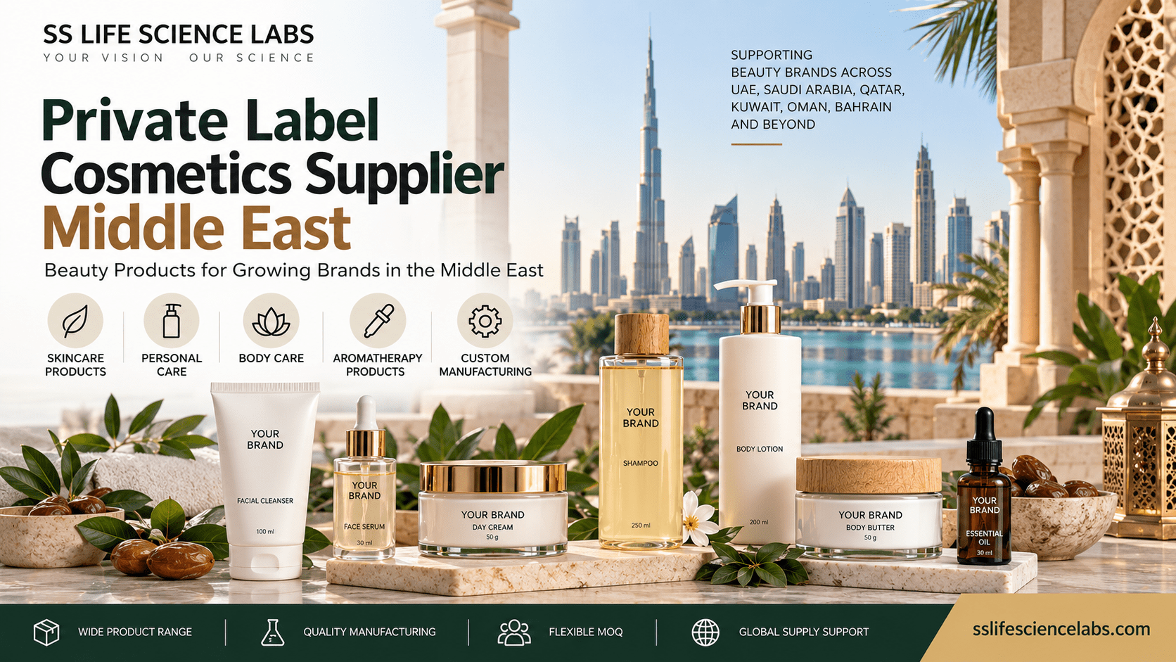 Private Label Cosmetics Supplier Middle East for Beauty Brands